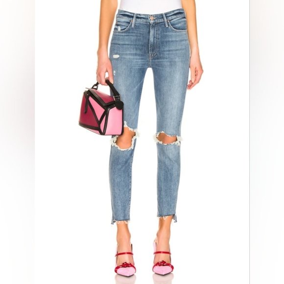 MOTHER Stunner Ankle Step Fray in Helter Skelter High Rise 24 - Picture 3 of 16